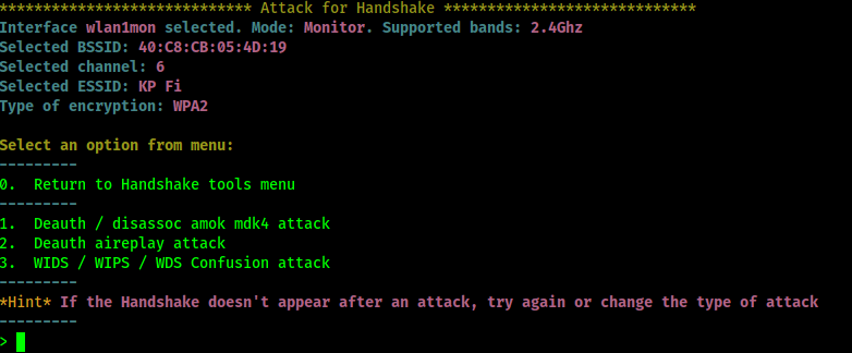 airgeddon methods to cpature handshake